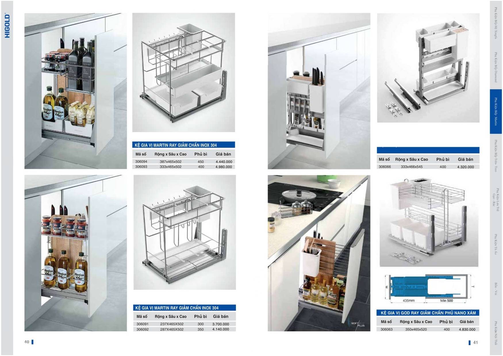 Catalogue và Bảng giá Phụ kiện bếp HIGOLD T6 2024 /Page 20